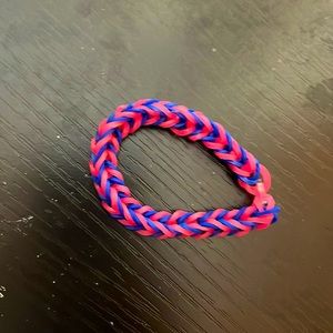 Home made blue and pink adult and kid bracelet